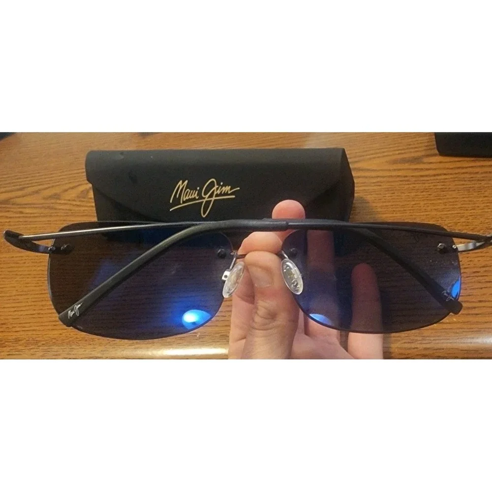 Maui Jim Ohai MJ334-02D Sunglasses Blue Hawaii Polarized Lenses, Metal Frame
